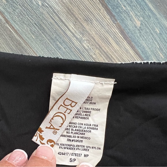 BECCA Symphony Cheryl Triangle top size D Emily Side tie hipster size small - Picture 8 of 14